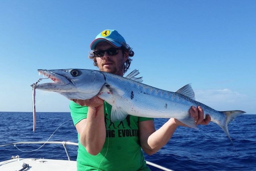 Sortie pêche au large avec les cannes de spining