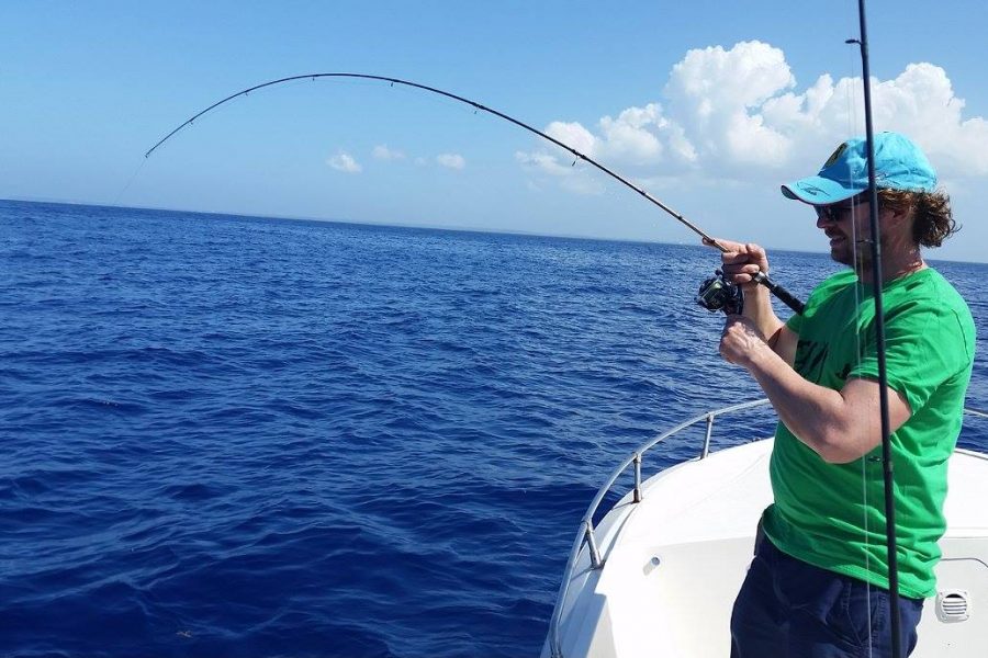 Sortie pêche au large avec les cannes de spining