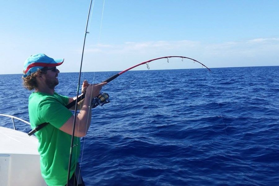 Sortie pêche au large avec les cannes de spining