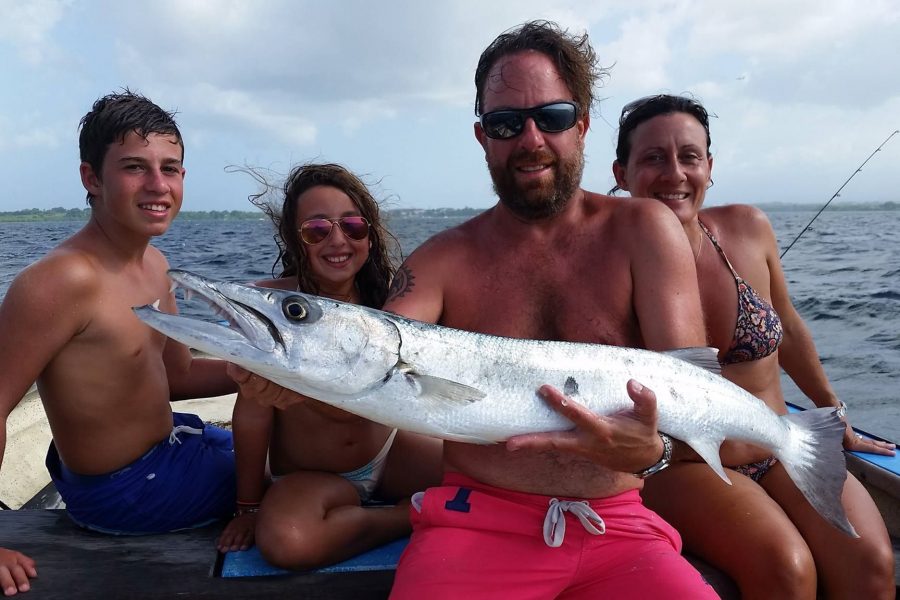 Balade pêche avec une super famille