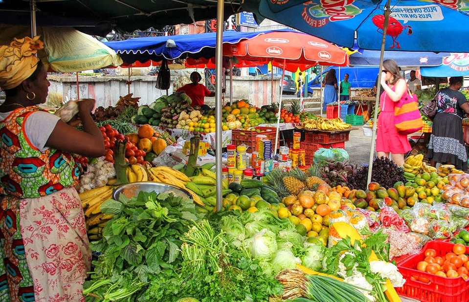 Marché de la darse à Pointe-à-Pitre.