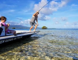 Pêche à vue du bonefish sur les flats de guadeloupe