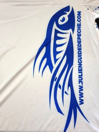 T-shirt Kuruk Julien Guide de Pêche Blanc