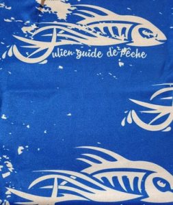 Tour de cou Kuruk Julien Guide de Pêche Bleu Blanc